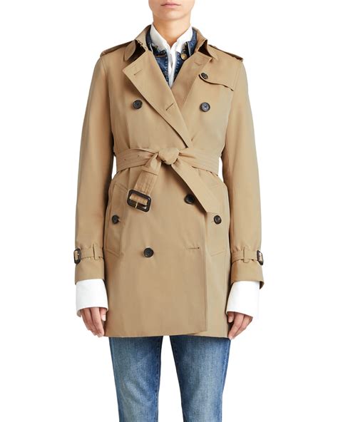 Burberry Kensington Heritage Mid Length Trench Coat 